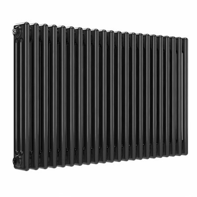 B&Q -  Horizontal Black Nickel Lacquer Column Radiator 600mm X 1010mm 3-Column