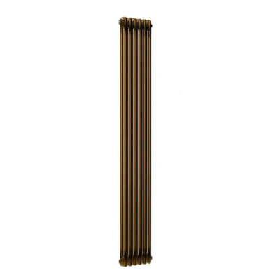 B&Q -  Vertical Brass Lacquer Column Radiator 1800 mm X 290 mm2 Column749 W.