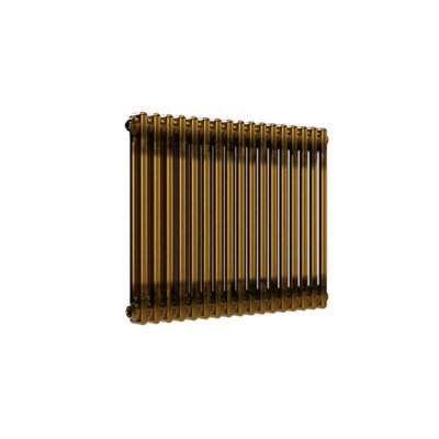 B&Q -  Horizontal Brass Lacquer Column RadiatorBrass Lacquer600mm H X 785mm W (2 Column)