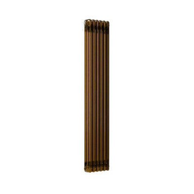 B&Q -  Vertical Brass Lacquer 3-Column Radiator1500mm X 290mm.