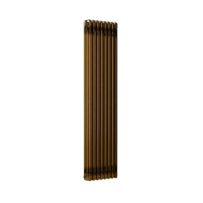 B&Q -  Vertical Brass Lacquer Column Radiator3 Column1500mm X 380mm.