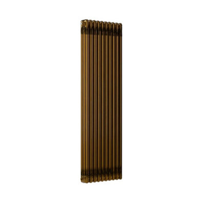 B&Q -  Vertical Brass Lacquer Column Radiator1500mm X 470mm3 Column.