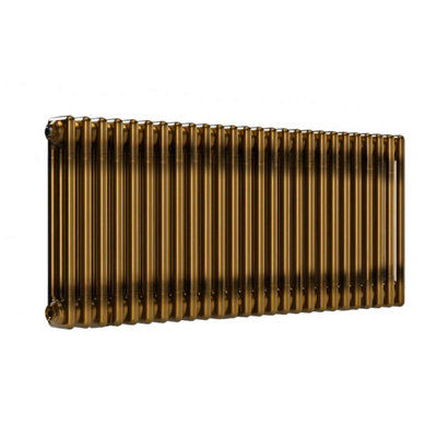 B&Q -  Horizontal 3 Column Radiator Brass Lacquer 500mm X 1190mmMild Steel.