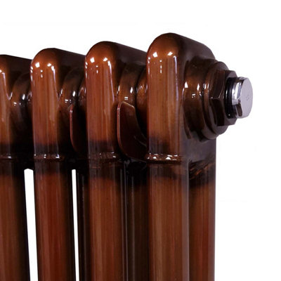B&Q -  Horizontal 2 Column Radiator Copper Lacquer 500mm X 785mm2 Column Mild Steel