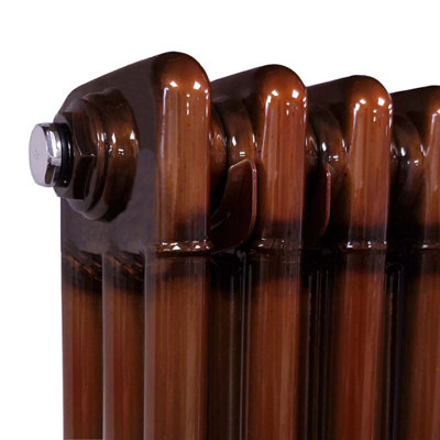 B&Q -  Vertical Copper Lacquer Column Radiator 1500mm X 380mm 3 Column.