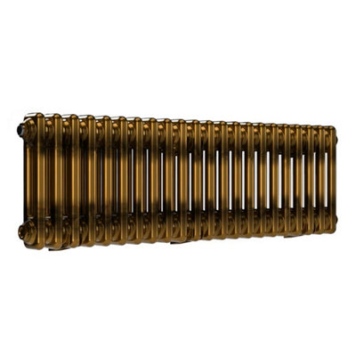 B&Q -  Horizontal Brass Lacquer Column Radiator2 Column300mm X 1010mm.