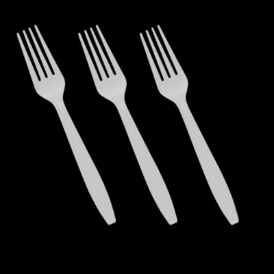 Econx White Reusable Plastic Forks 16Cm Disposable Cutlery Forks For Parties Catering Weddings Pack Of 100 from B&Q