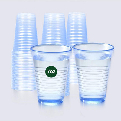 Econx Blue Plastic Disposable Water Cups 7Oz Lightweight Drinking Vending Cups For Water CoolersOfficesPartiesHome X 100Pk from B&Q