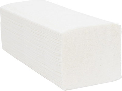 Econx V Fold 2 Ply White Paper Towels Disposable Hand Towels For Dispenser For Kitchens Restrooms Offices Commercial Use X 3000 from B&Q