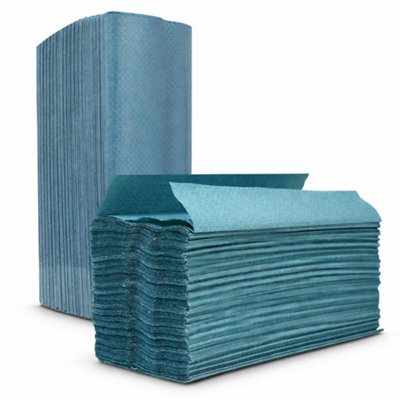 Econx C Fold 1 Ply Blue Paper Towels Disposable Hand Towels For Dispenser For Kitchens Restrooms Offices Commercial Use X 2400 from B&Q