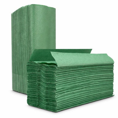 Econx C Fold 1 Ply Green Paper Towels Disposable Hand Towels For Dispenser For Kitchens Restrooms Offices Commercial Use X 2400 from B&Q