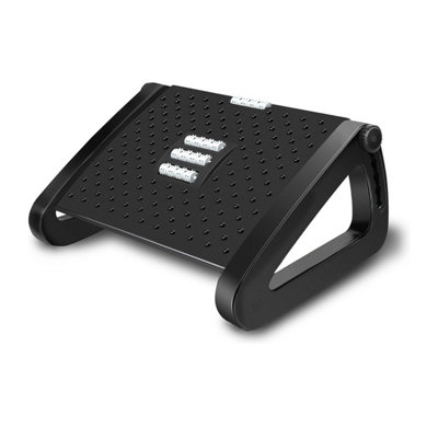 Mantraraj Office Foot Rest Under Desk Footrest Adjustable Height Leg Rest Stool Ergonomic from B&Q
