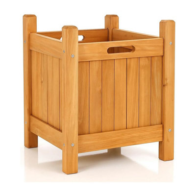 Mantraraj Wooden Garden Planters Outdoor Plants Flowers Pot Display Ornamental Plant Pots