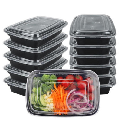 Econx 24Oz 30Pk Meal Prep Container Plastic Food Containers With Lids Takeaway Microwave Safe Reusable from B&Q