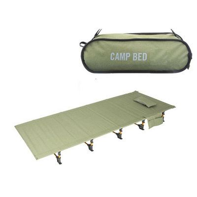 Mantraraj Folding Camp Bed Aluminium Lightweight Packaway Camping Bed For Outdoor Travel from B&Q