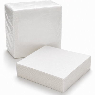  - Econx White Paper Napkins 40X40Cm 4 Fold Tissue Serviettes 2-Ply Napkins For RestaurantsCafesParties X 1000Pk