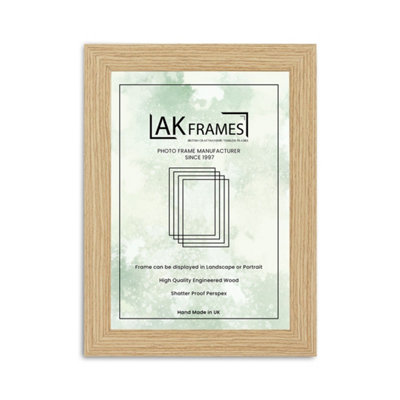 B&Q -  19X13" Light Oak Poster FrameModern Picture Frame For Wall ArtPrints And PhotosDurable And Stylish Display Frame