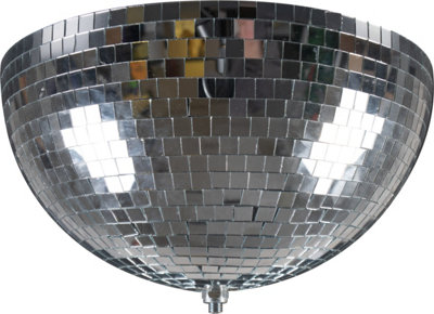 Fxlab Half Mirror Ball With Built In Motor Brings  A Disco Atmosphere To Any Party from B&Q