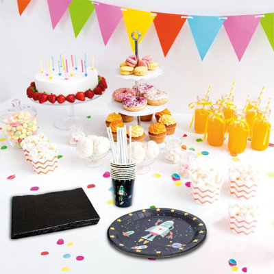 Cheetah 40 Piece Party Tableware Set Robot from B&Q