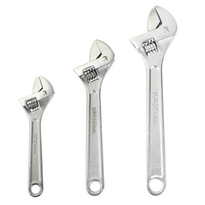 Rikä 3Pc Adjustable Wrench SetDurable Adjustable Wrenches For TradeWorkshop And Diy Use. from B&Q