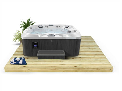 Edecks Standard Redwood 120mm Hot Tub Outdoor Garden Decking Kit 3.6M X 3.6M Pressure Treated Timber With No Handrails from B&Q