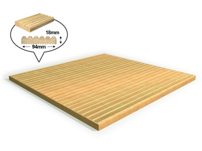 Edecks Discount Softwood Decking Kit Pressure Treated Boards With Joists & Fixings3M X 3M No Handrails from B&Q