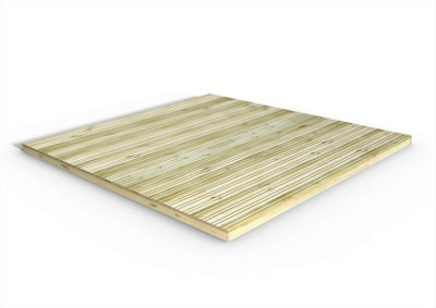 Edecks Anti Slip Standard Decking Kit Pressure Treated Boards With Joists & Fixings3.6M X 3.6M No Handrails from B&Q