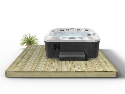 Edecks Standard Redwood 120mm Hot Tub Outdoor Garden Decking Kit 3M X 3M Pressure Treated Timber With No Handrails from B&Q