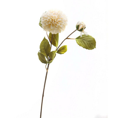 Wyld Haus Set Of 3 White Artificial Dahlia Stems 620mm from B&Q
