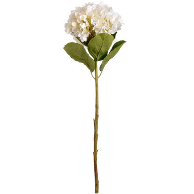 Wyld Haus Set Of 3 Oversized White Hydrangea Artificial Flower Stems from B&Q