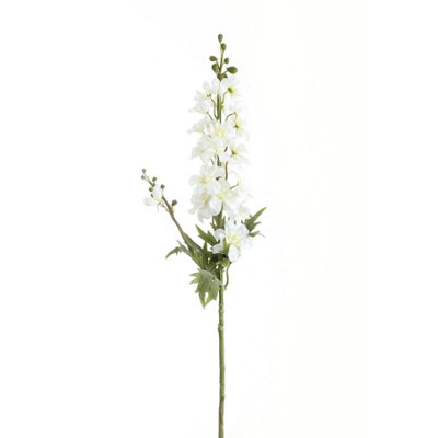 Wyld Haus Set Of 3 Tall White Delphinium Artificial Flower Stems from B&Q