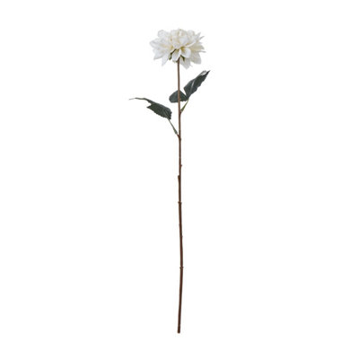 Wyld Haus Set Of 3 Tall White Artificial Dahlia Stems   830mm Faux Flowers from B&Q