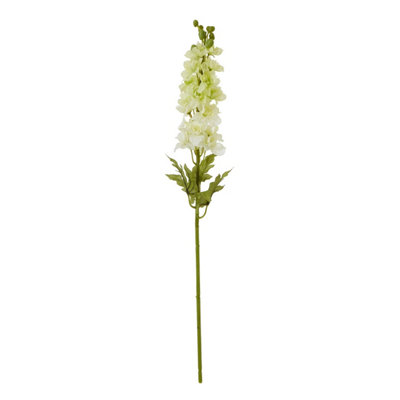 Wyld Haus Set Of 3 White Elatum Delphinium Artificial Flower Stems 780mm from B&Q
