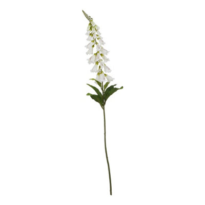 Wyld Haus Set Of 3 White Foxglove Artificial Flower Stems 110mm Indoor Decor from B&Q