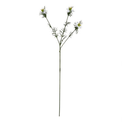 Wyld Haus Set Of 3 White Nigella Artificial Flower Stems 680mm from B&Q