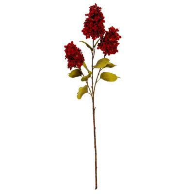 Wyld Haus Set Of 3 Dark Red Spear Hydrangea Artificial Flower Stems 970mm from B&Q