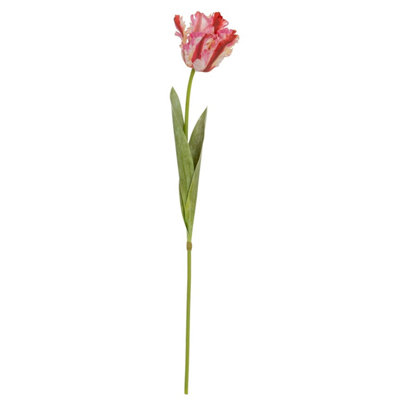 B&Q -  Set Of 3 Multi Pink Parrot Tulip Artificial Stems 690 mm