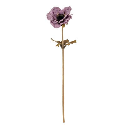 Wyld Haus Set Of 3 Purple Artificial Anemone Stems380mm from B&Q