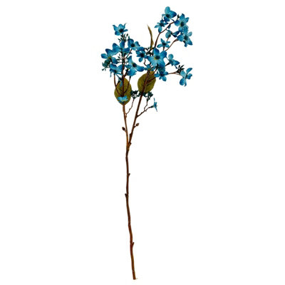Wyld Haus Set Of 3 Blue Vernicia Fordii Artificial Flower Sprays 630mm from B&Q