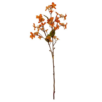 Wyld Haus Set Of 3 Orange Vernicia Fordii Artificial Flower Sprays630mm from B&Q