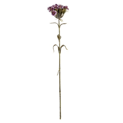 Wyld Haus Set Of 3 Artificial Purple Dianthus SpraysSilk-Look Blooms from B&Q