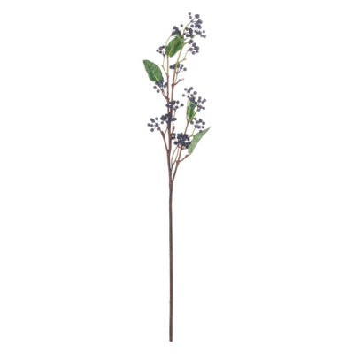 Wyld Haus Set Of 3 Artificial Viburnum Berry StemsBlue800 mm from B&Q