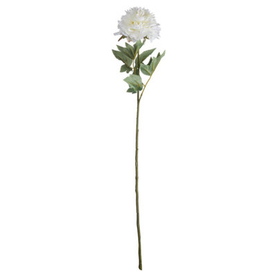 Wyld Haus Set Of 3 Classic White Artificial Peony Stems 690mm Indoor Peonies from B&Q