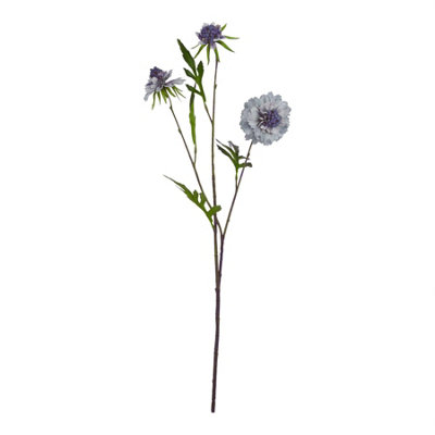 Wyld Haus Set Of 3 Pale Blue Scabious Artificial Flower Stems from B&Q