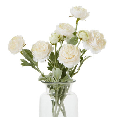 Wyld Haus Set Of 3 Apricot Artificial Ranunculus Stems 500mm from B&Q