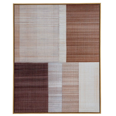 Wyld Haus Fira Hand-Painted Geometric Canvas In Minimal FrameLarge Portrait from B&Q