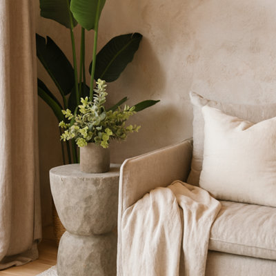 Wyld Haus Artificial Eucalyptus Plant In Stone-Effect Pot23 Cm from B&Q