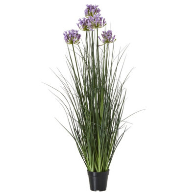 Wyld Haus 120Cm Artificial Purple Agapanthus In Pot Large Faux Flowering Plant from B&Q