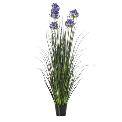 Wyld Haus Artificial 120Cm Blue Agapanthus Plant (Pot Not Included) from B&Q