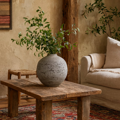 Wyld Haus Sunvale Weathered Stoneware Round Ceramic Vase from B&Q